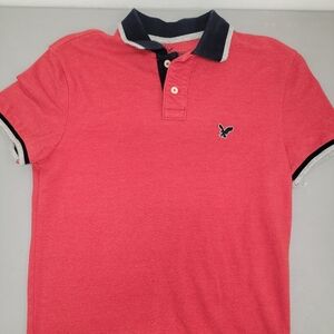 American Eagle Outfitters Red Polo Shirt Classic Design